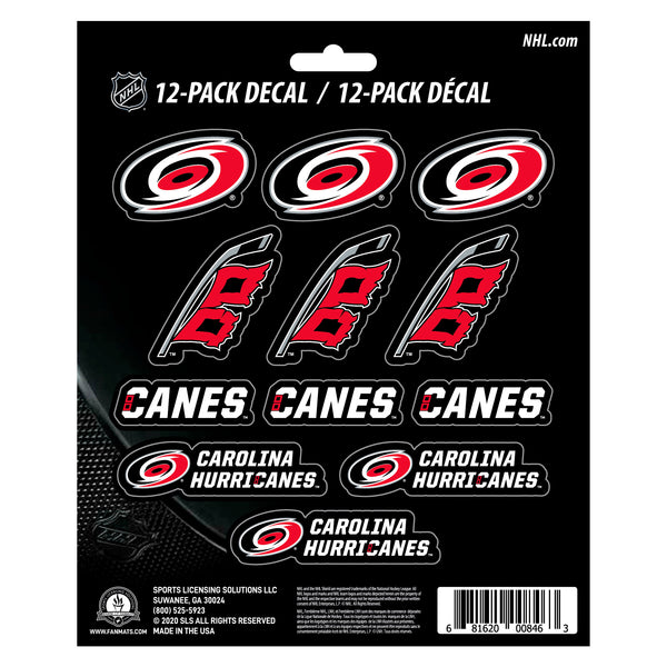 NHL - Carolina Hurricanes Mini Decal 12-pk