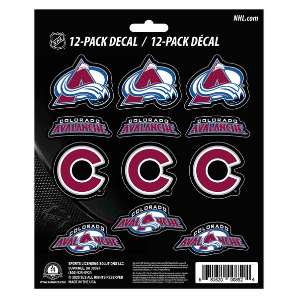 NHL - Colorado Avalanche Mini Decal 12-pk