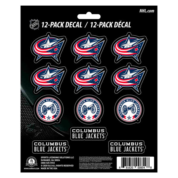 NHL - Columbus Blue Jackets Mini Decal 12-pk