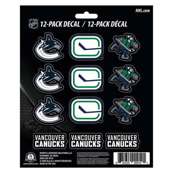 NHL - Vancouver Canucks Mini Decal 12-pk