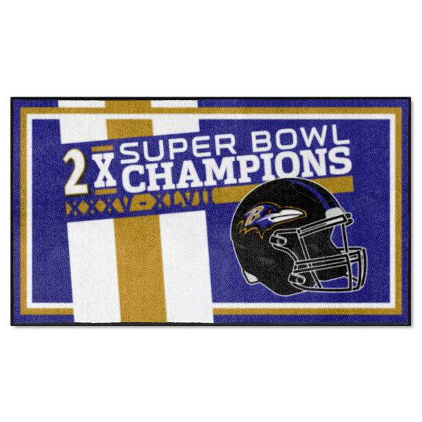 NFL - Baltimore Ravens Dynasty 3x5 Rug