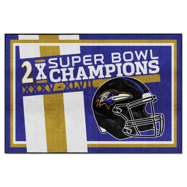 NFL - Baltimore Ravens Dynasty 5x8 Rug