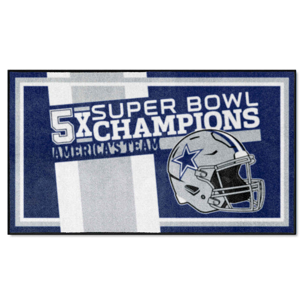 NFL - Dallas Cowboys Dynasty 3x5 Rug