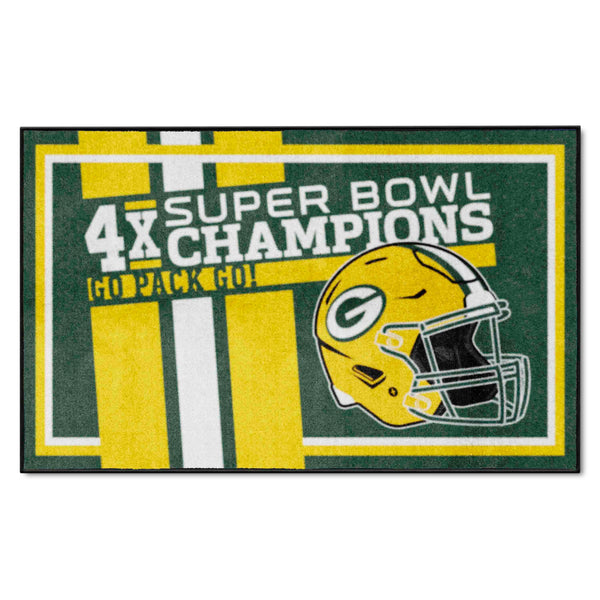 NFL - Green Bay Packers Dynasty 4x6 Rug