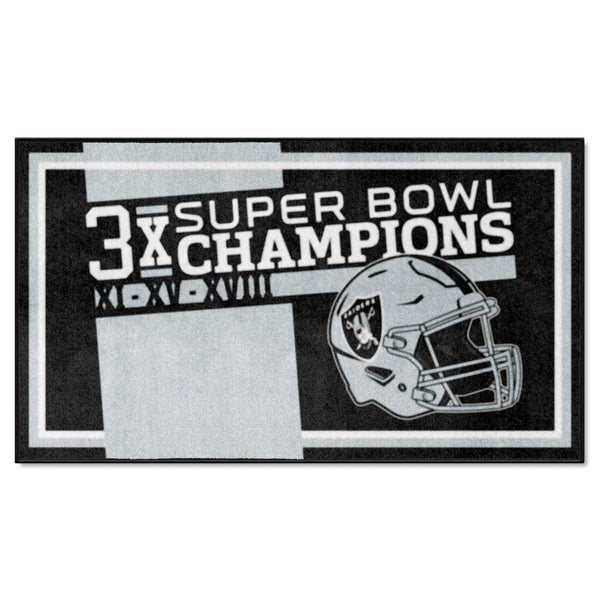 NFL - Las Vegas Raiders Dynasty 3x5 Rug