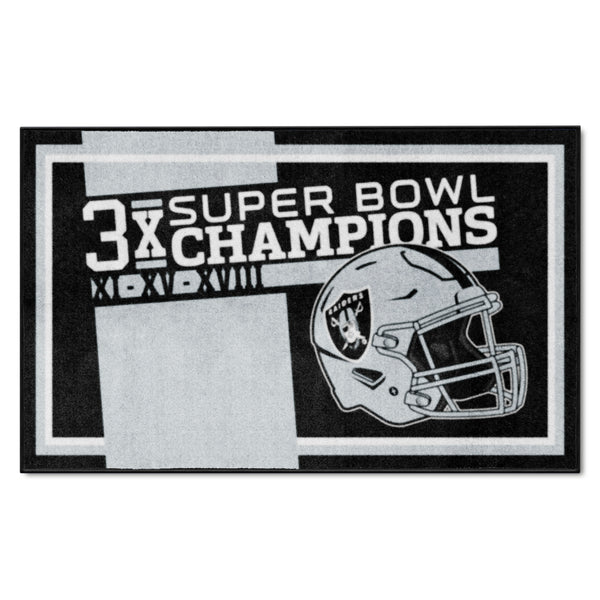 NFL - Las Vegas Raiders Dynasty 4x6 Rug