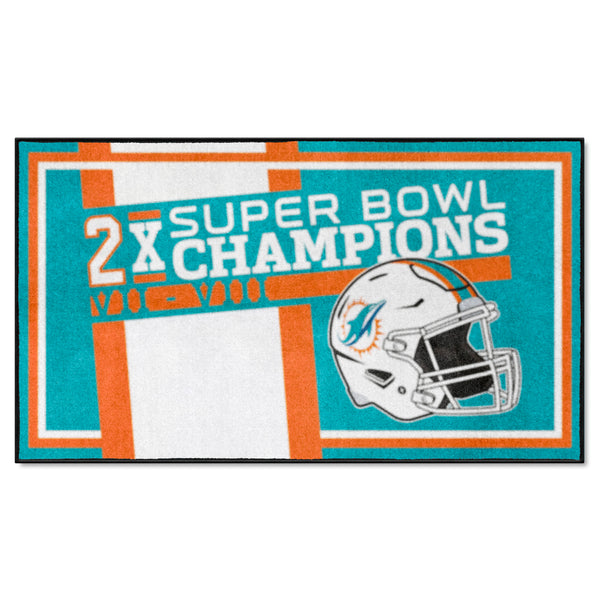 NFL - Miami Dolphins Dynasty 3x5 Rug