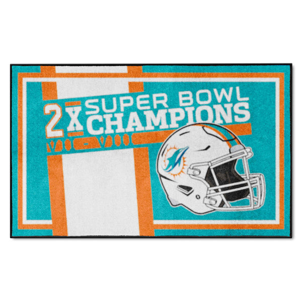 NFL - Miami Dolphins Dynasty 4x6 Rug