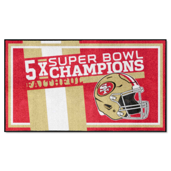 NFL - San Francisco 49ers Dynasty 3x5 Rug