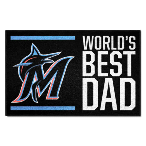 MLB - Miami Marlins Starter Mat - World's Best Dad