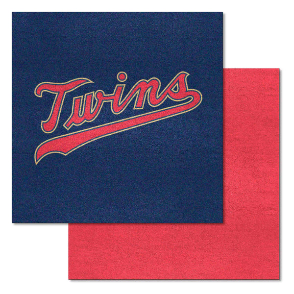 MLB - Minnesota Twins Team Carpet Tiles with Twins Logo