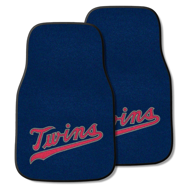 MLB - Minnesota Twins 2-pc Carpet Car Mat Set with Twins Logo