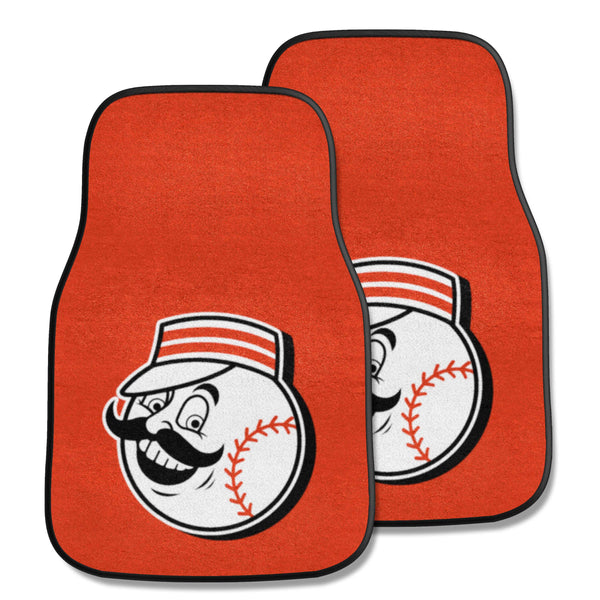 MLB - Cincinnati Reds 2-pc Carpet Car Mat Set with Symbol Logo