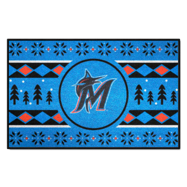 MLB - Miami Marlins Starter Mat - Holiday Sweater