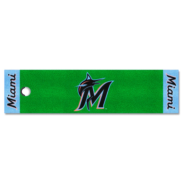 MLB - Miami Marlins Putting Green Mat with M Logo