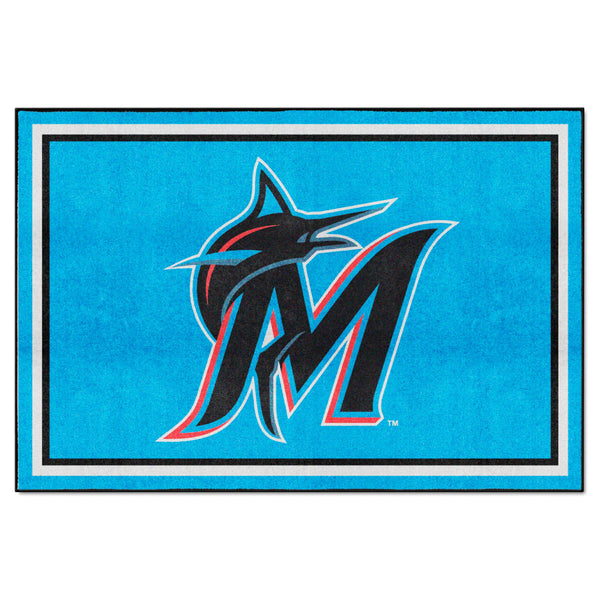 MLB - Miami Marlins 5x8 Rug with M Logo