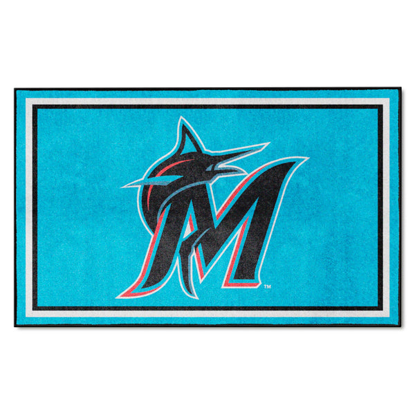 MLB - Miami Marlins 4x6 Rug with M Logo
