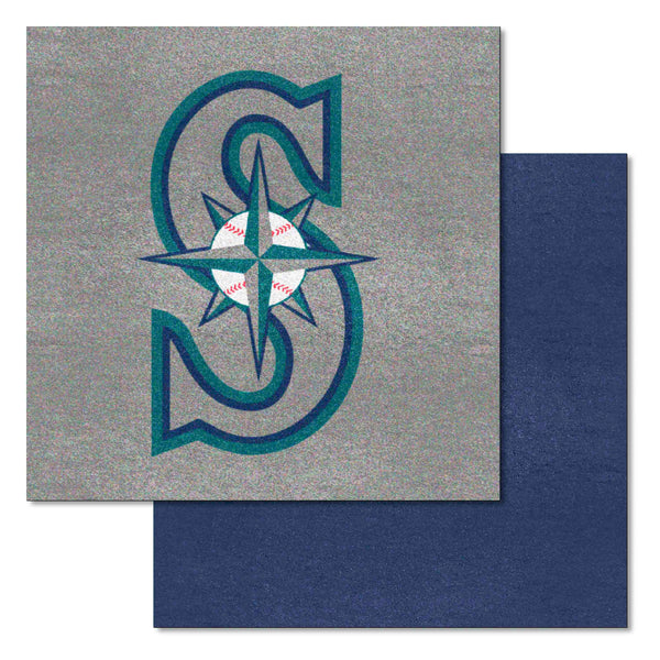 MLB - Seattle Mariners Team Carpet Tiles with Symbol Logo