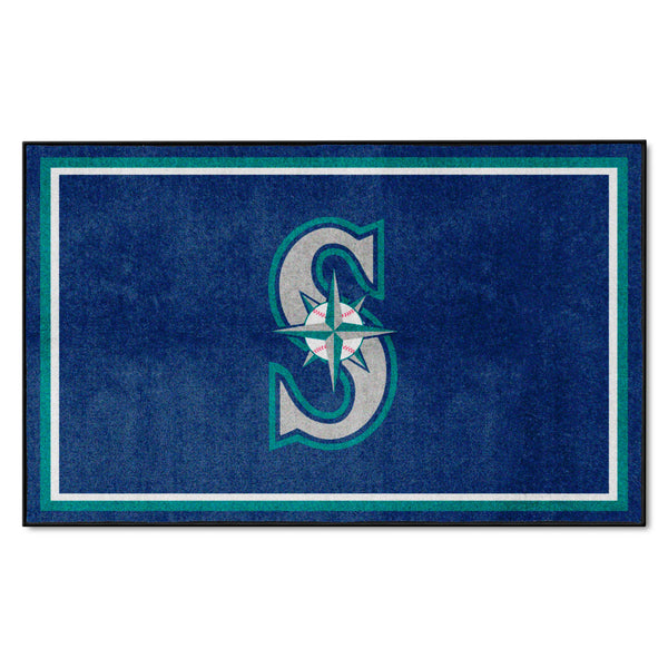MLB - Seattle Mariners 4x6 Rug with S Logo