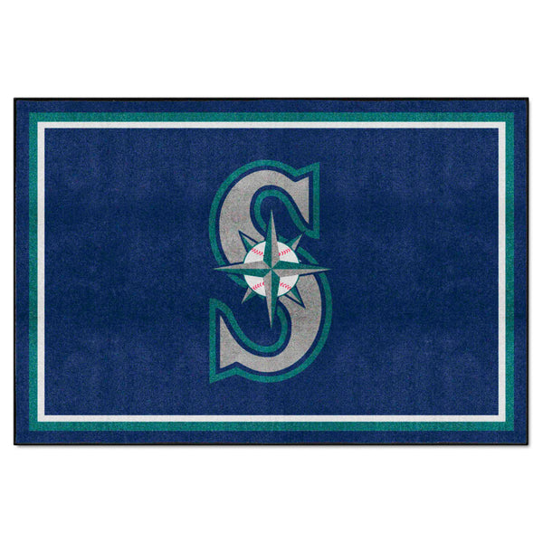 MLB - Seattle Mariners 5x8 Rug with S Logo
