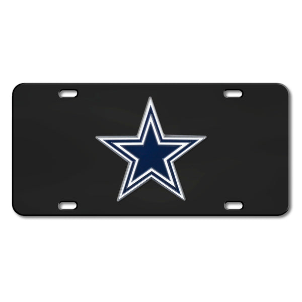 NFL - Dallas Cowboys Black Diecast License Plate