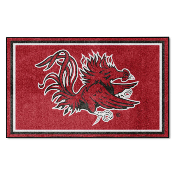 University of South Carolina 4x6 Rug with Gamecocks Logo