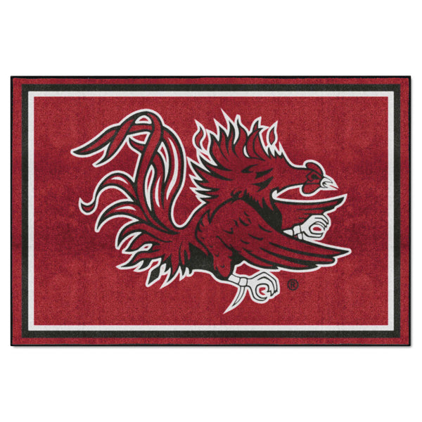 University of South Carolina 5x8 Rug with Gamecocks Logo