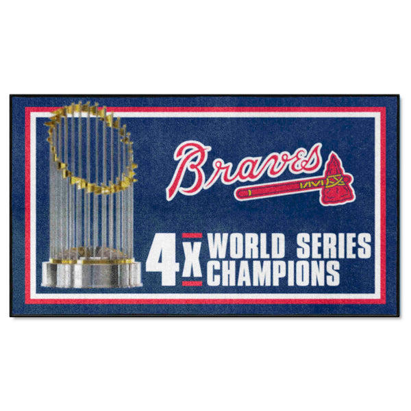 MLB - Atlanta Braves Dynasty 3x5 Rug