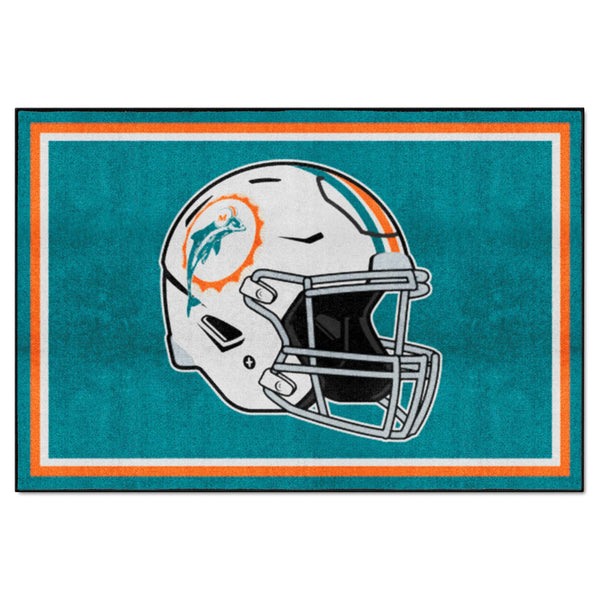 NFLV - Miami Dolphins 5x8 Rug  - Retro