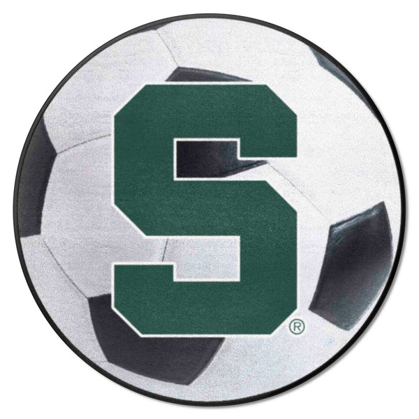 Michigan State University Soccer Ball Mat with S Logo