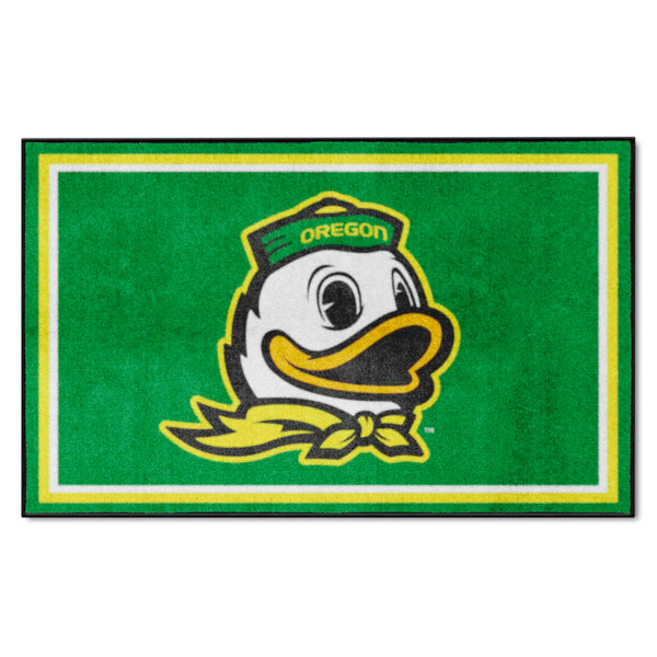 University of Oregon 4x6 Rug with Oregon Ducks Logo