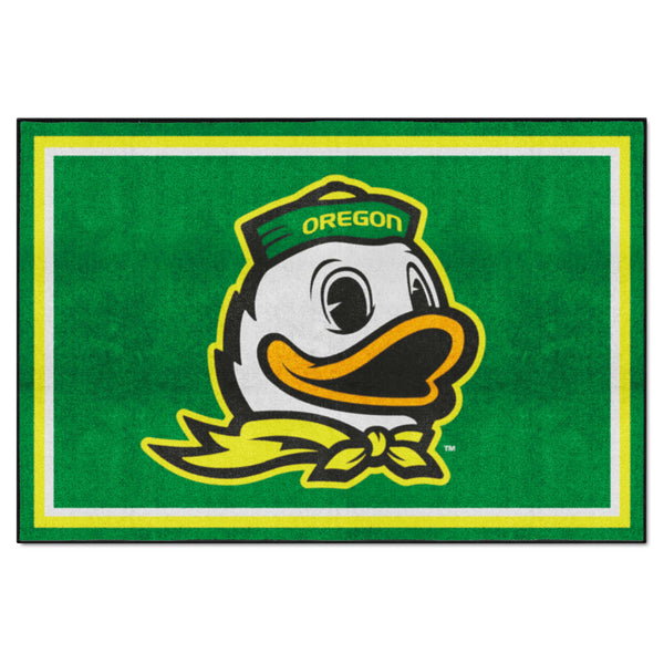 University of Oregon 5x8 Rug with Oregon Ducks Logo