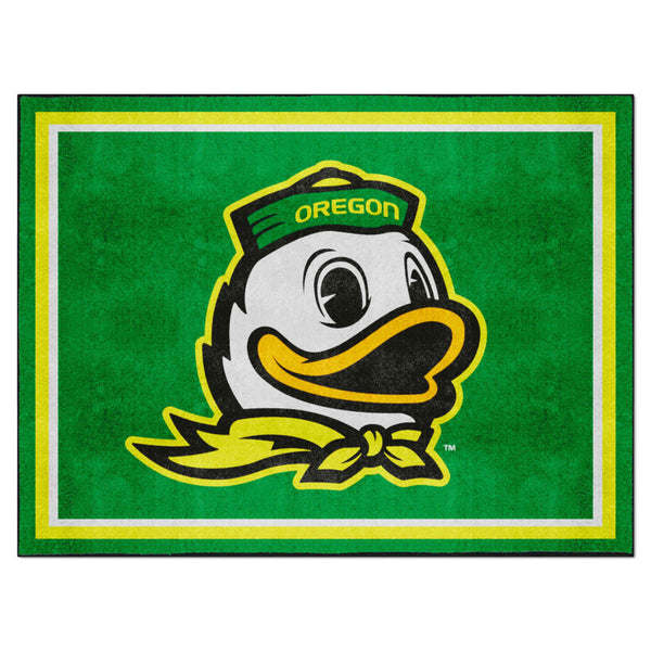 University of Oregon 8x10 Rug with Oregon Ducks Logo
