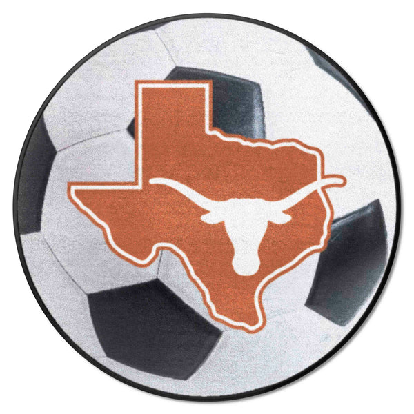 University of Texas Soccer Ball Mat with Longhorns Symbol Logo