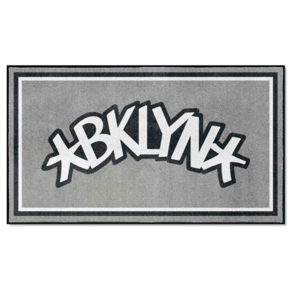 NBA - Brooklyn Nets 3x5 Rug with BKLYN Logo