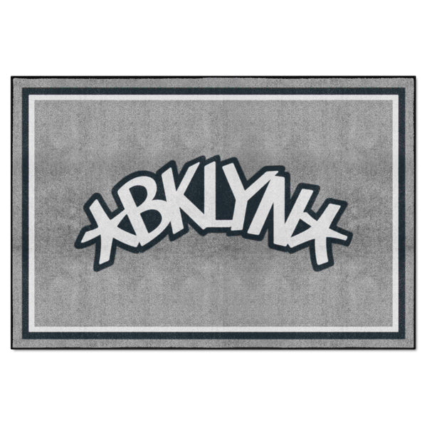 NBA - Brooklyn Nets 5x8 Rug with BKLYN Logo