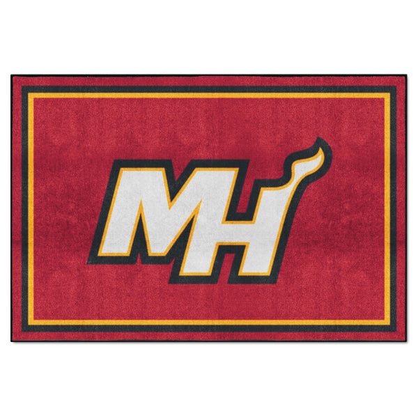NBA - Miami Heat 5x8 Rug with MH Logo