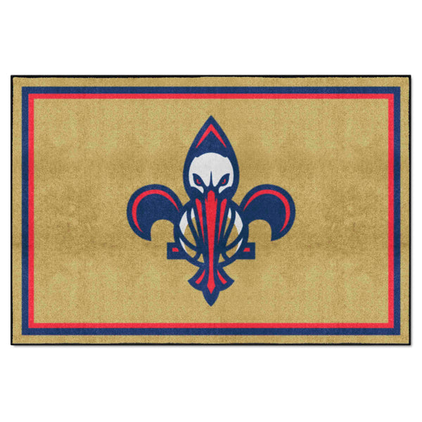 NBA - New Orleans Pelicans 5x8 Rug with Symbol Logo