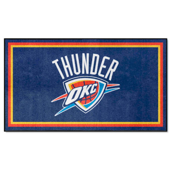 NBA - Oklahoma City Thunder 3x5 Rug with Thunder Symbol Logo