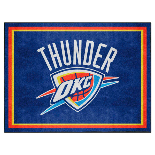 NBA - Oklahoma City Thunder 8x10 Rug with Thunder Symbol Logo