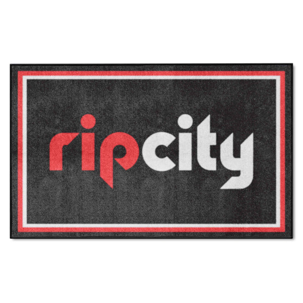 NBA - Portland Trail Blazers 4x6 Rug with rip city Logo