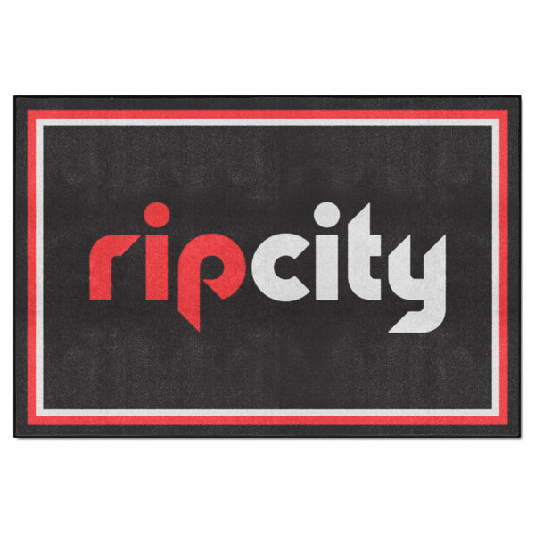 NBA - Portland Trail Blazers 5x8 Rug with rip city Logo
