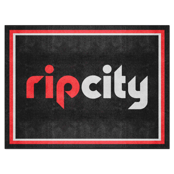 NBA - Portland Trail Blazers 8x10 Rug with rip city Logo