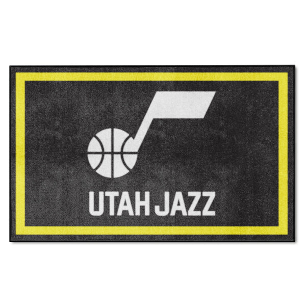 NBA - Utah Jazz 4x6 Rug with Name & Symbol Logo