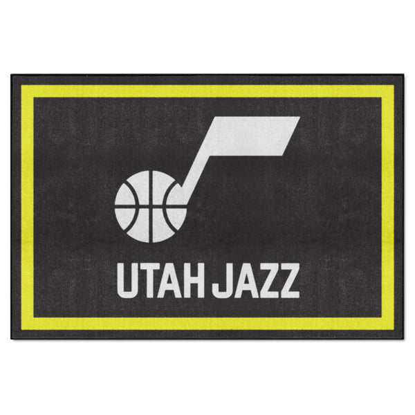 NBA - Utah Jazz 5x8 Rug with Name & Symbol Logo