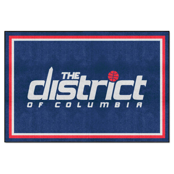 NBA - Washington Wizards 5x8 Rug with WW The District of Columbia Logo