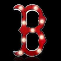 Boston Red Sox Recycle Metal Logo Lighted Sign