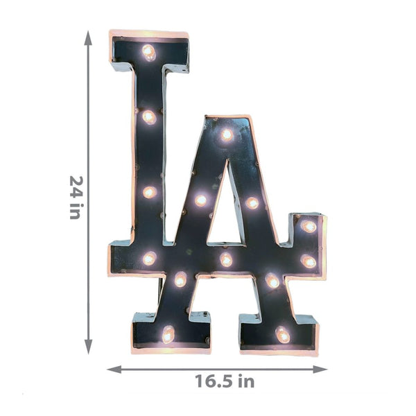 Los Angeles Dodgers Recycled Metal Logo Sign