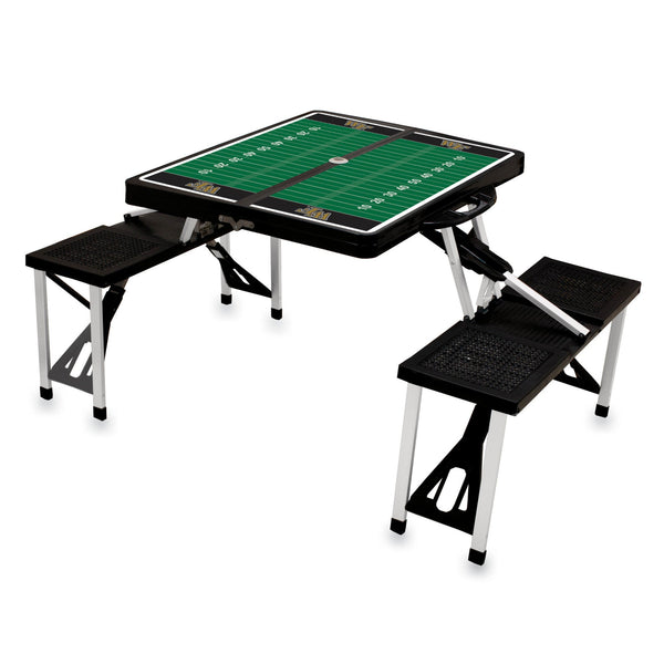 FOOTBALL FIELD - WAKE FOREST DEMON DEACONS - PICNIC TABLE PORTABLE FOLDING TABLE WITH SEATS