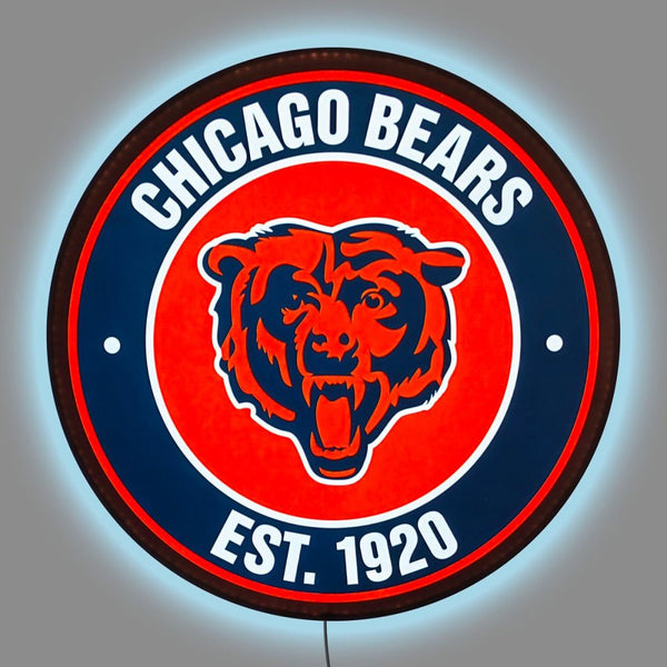 Chicago Bears Establish Date LED Lighted Sign